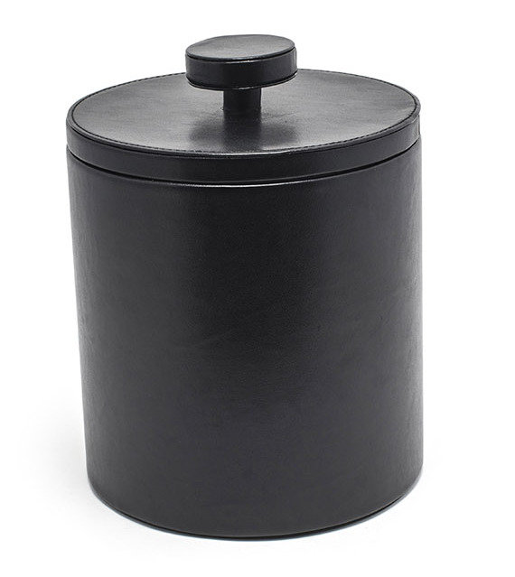 Seau à glace rond London, Noir, H 7,25 po x l 5,75 po x P 5,75 po