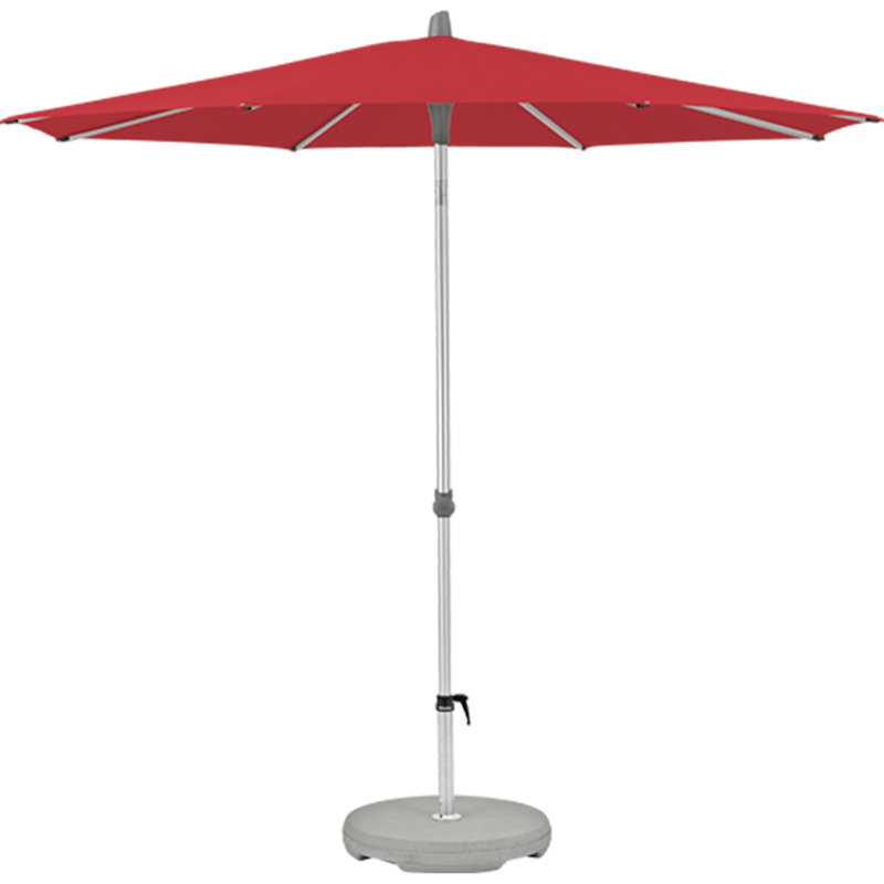 Armyn 220 cm W X 220 cm D Octagonal Tilt Market Parasol with Manual Lift, Red