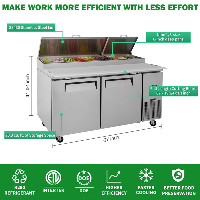 Daheat 20.3 Cubic Feet Prep Refrigerator