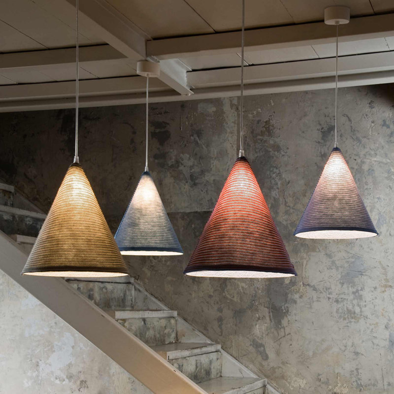 Jazz 1 - Light Chrome Cone Pendant, Blue
