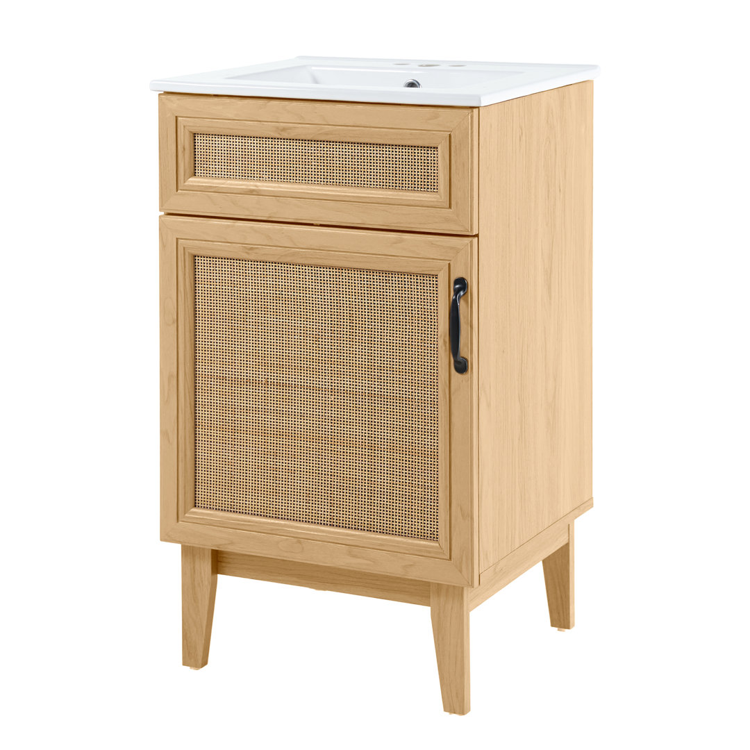 Javer 20" Single Bathroom Vanity Set Jonathan Y Base 