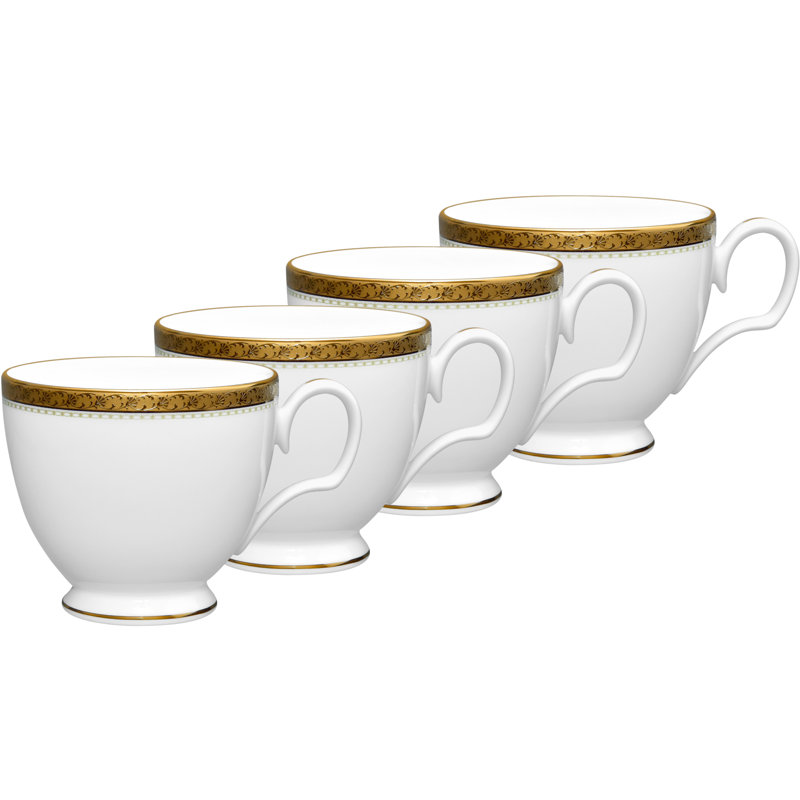  Noritake Charlotta Cups, 8 oz., Gold