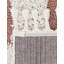 Tapis rose clair / blanc en polyester tissé à la machine-87396390