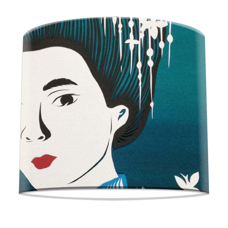 Duboce 29cm H Paper Drum Lamp Shade ( Screw On ) in Green