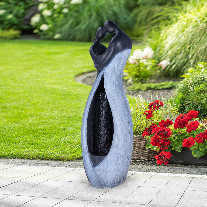 32.09"H Resin LED Fountain With Couples