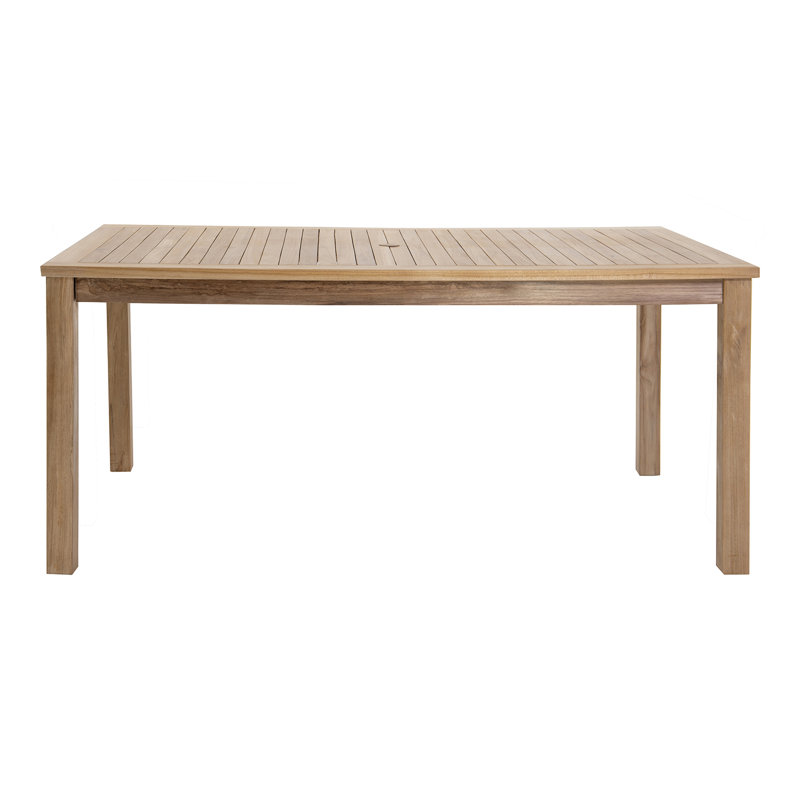 Huntington 7pc Teak Outdoor Dining Set With Sunbrella, Granite Sunbrella®