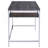 Weathered Grey And Chrome Rectangular Writing Desk