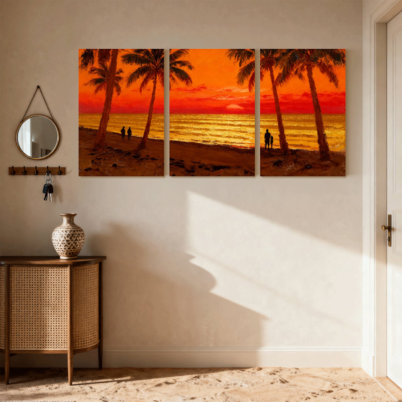 Ensemble de 3 reproductions d'art sur toile, H 18 po x l 36 po