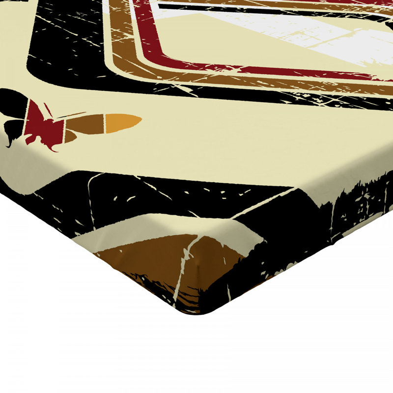 Microfiber Abstract Fitted Sheet, Queen Fitted Sheet