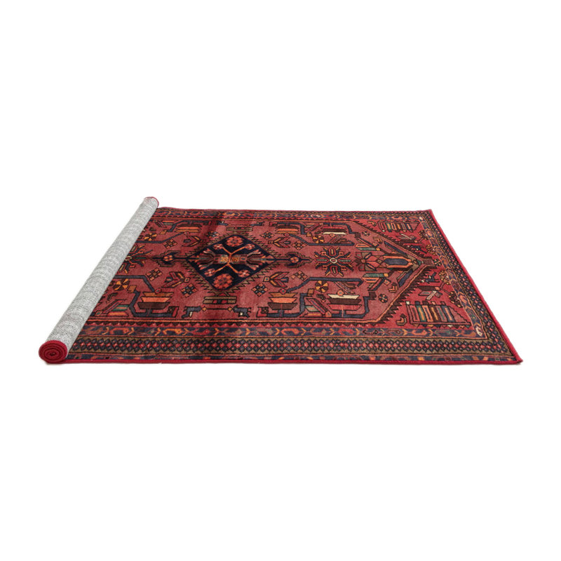 Tapis oriental multicolore tissé à la machine Oriental, Rond 5 pi