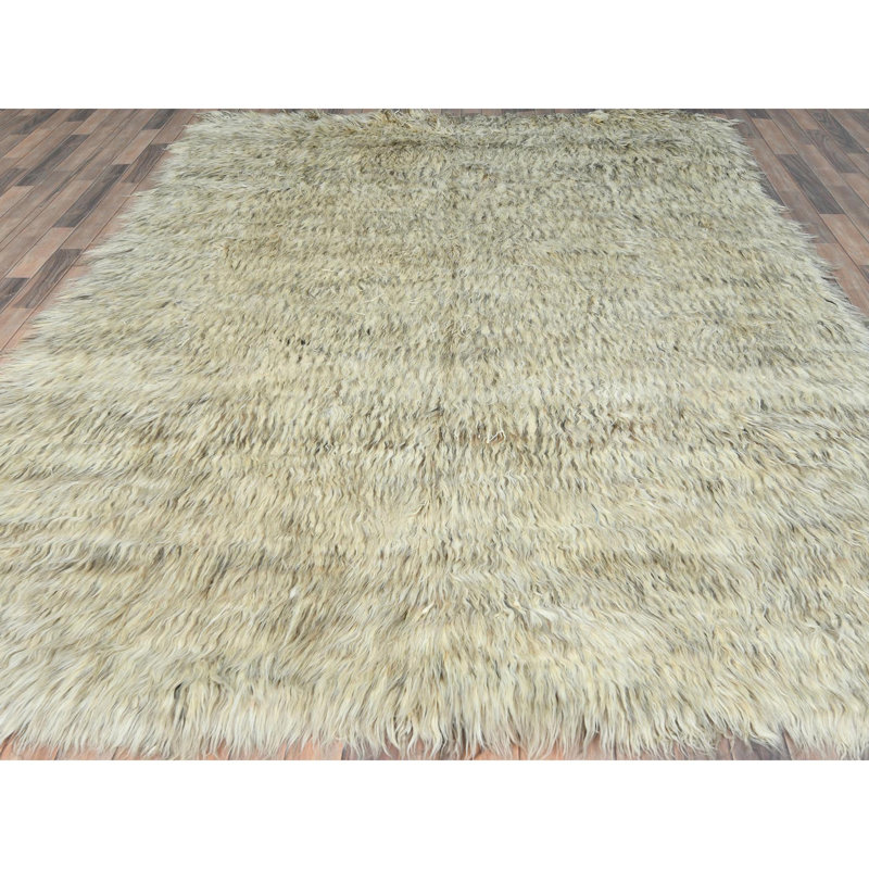 Vannya One-of-a-Kind Rectangle 7'7" X 9'10" New Age Area Rug in Grey