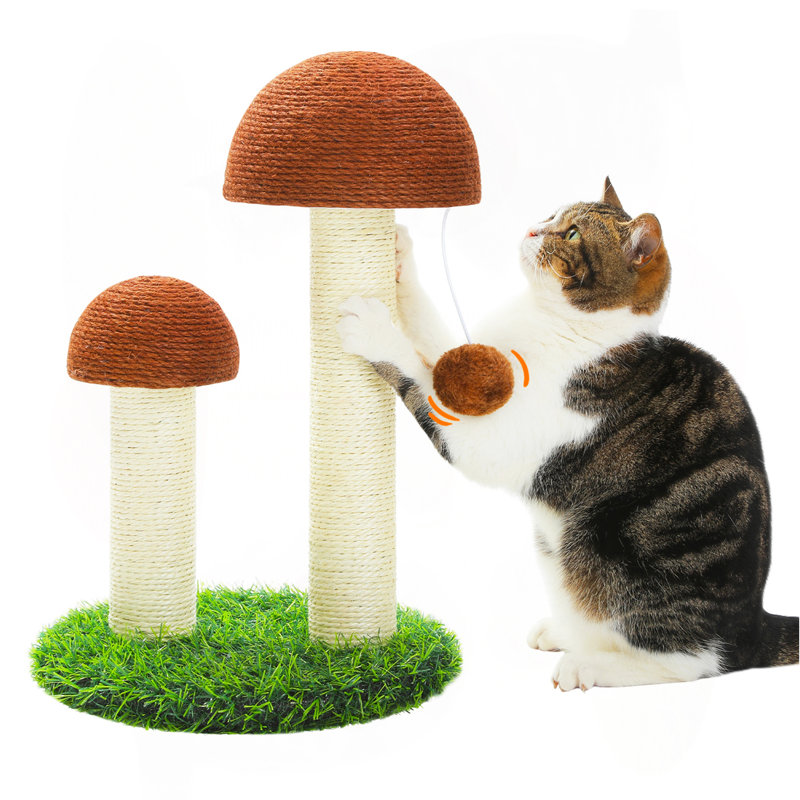 Mushroom Shaped Natural Sisal Cat Scratcher