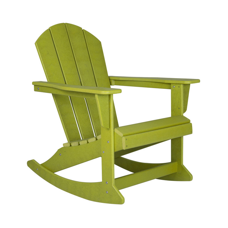 Chaise Adirondack à bascule en plastique / résine Laguna (ensemble de 4), Lime