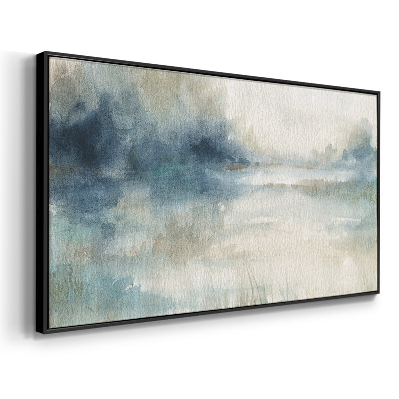 Still Still Waters II - Toile tendue avec cadre encadré - Prêt à accrocher, H 25 po x l 49 po, Noir, noir, noir, noir