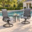 Premium All-Weather Swivel Patio Dining 40-Inch High Back Sling Armchairs (Set of 2) -Dark Gray-97697348