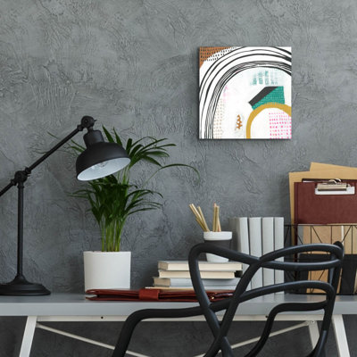 «Melody 1» par Chariklia Zarris, art mural en verre acrylique, 12 po x 12 po