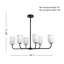 Lustre 6 lumières Parkmont Plug & Play de style transitionnel et moderne - 55 pouces de hauteur et 34 pouces de largeur-107379155