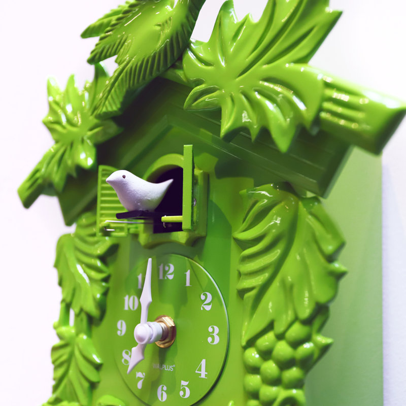 Pinkerton Vintage Cuckoo Wall Clock, Green, Single