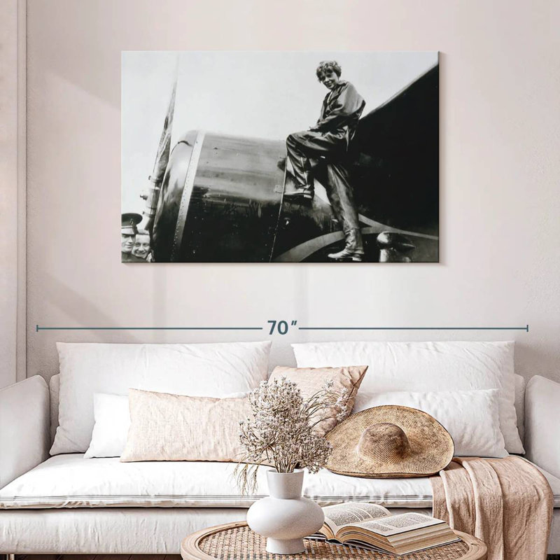 Amelia Earhart, 30" H x 45" W