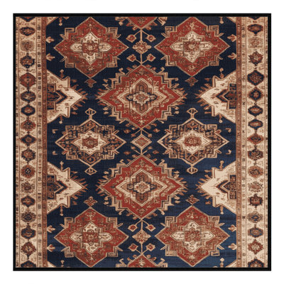 Machine Washable Persian Brown Area Rug