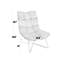 Chaise longue capitonnée 35,03 po Hiatt Hiatt