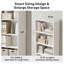 Bibliothèque 79,7 "à 6 tablettes avec 2 tablettes réglables-1758995135