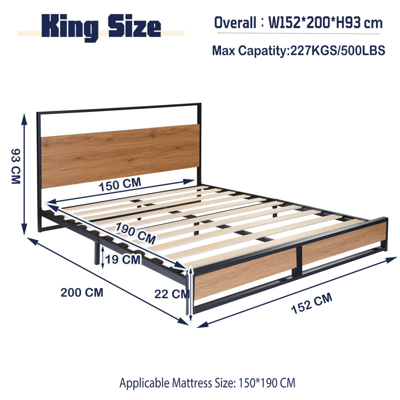 Metal Bed, King