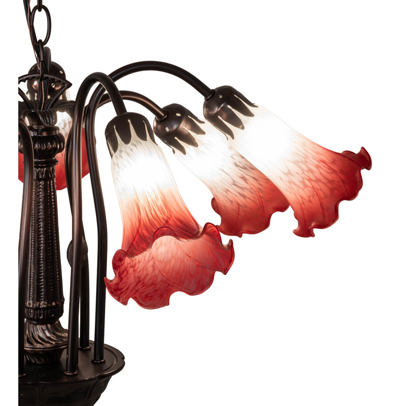 Lustre classique à 6 lumières arnketil, Rouge