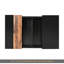 Table basse carrée 31,4 po x 31,4 po avec plateau coulissant, table centrale haute brillance avec compartiment de rangement caché, table de cocktail extensible avec finition grain de noyer pour le salon, noir