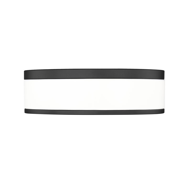 Plafonnier encastré 1 lumière Cispus, H 3,5 po x l 12 po x P 12 po, Noir mat / Or