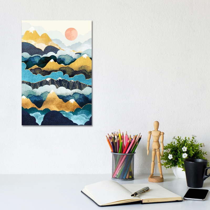 Cloud Peaks - Print on Canvas, No Framed, 101.6 cm H x 66.04 cm W x 3.175 cm D