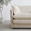 Chaise d'appoint haute en chenille (2), fabrication en bois massif beige, sièges de salon confortables avec coussins de la collection 2 beige, chaises rembourrées, sièges, structure