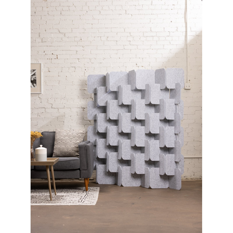 Cloison autoportante Mckinnon, H 69 po x l 62 po x P 9 po, Gris