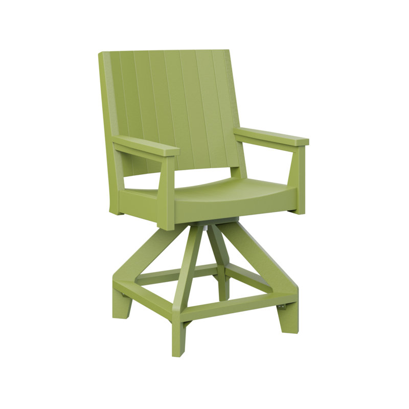 Chaise de jardin pivotante à motif de kiwis tropicaux berlinois Berlin Gardens, Vert kiwi, 21.5"