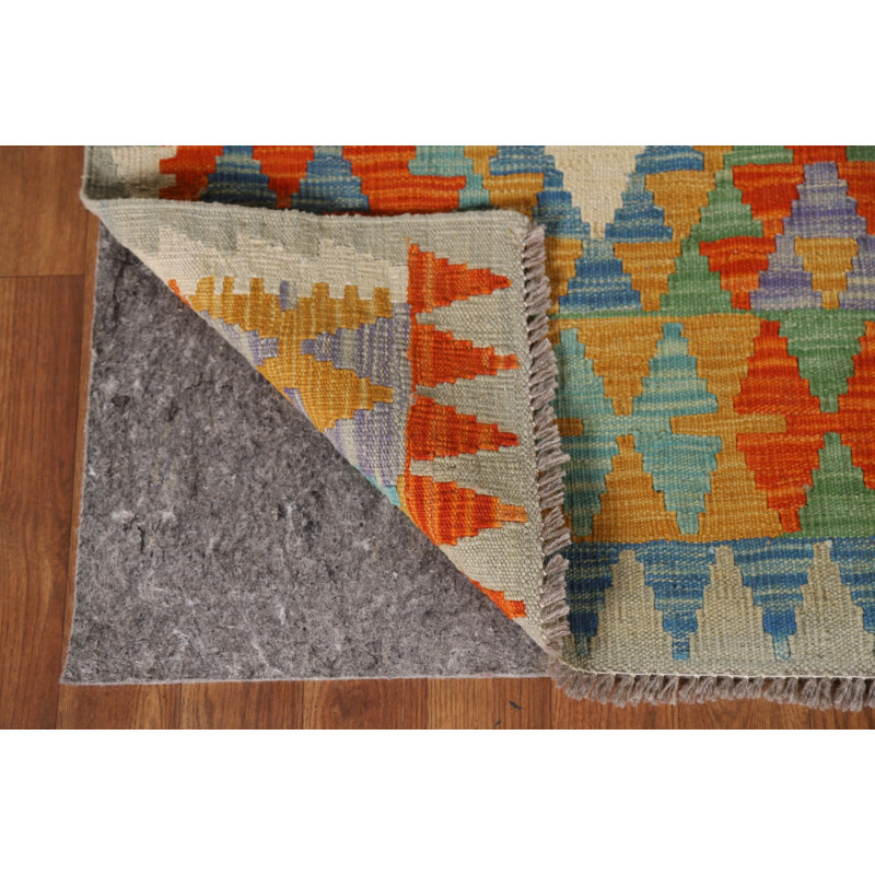 Tapis décoratif multicolore kilim oriental 4 x 5