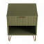 Table de chevet cannelée 20 po Dumbo en vert olive (1 tiroir) Dumbo-1985239161