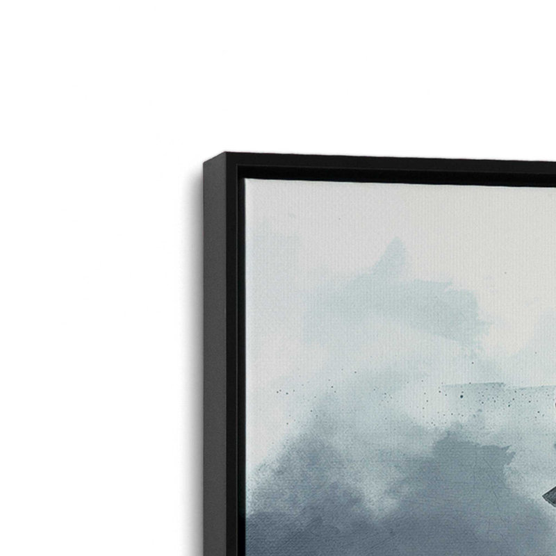 Impression sur toile Ethereal Flock, H 12,75 po x l 18,75 po x P 1,75 po, Cadre flottant noir satiné