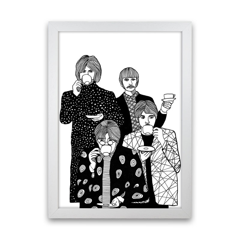 X Beatles by Carissa Tanton - Print, White Framed, 88cm H x 64cm W x 3cm D