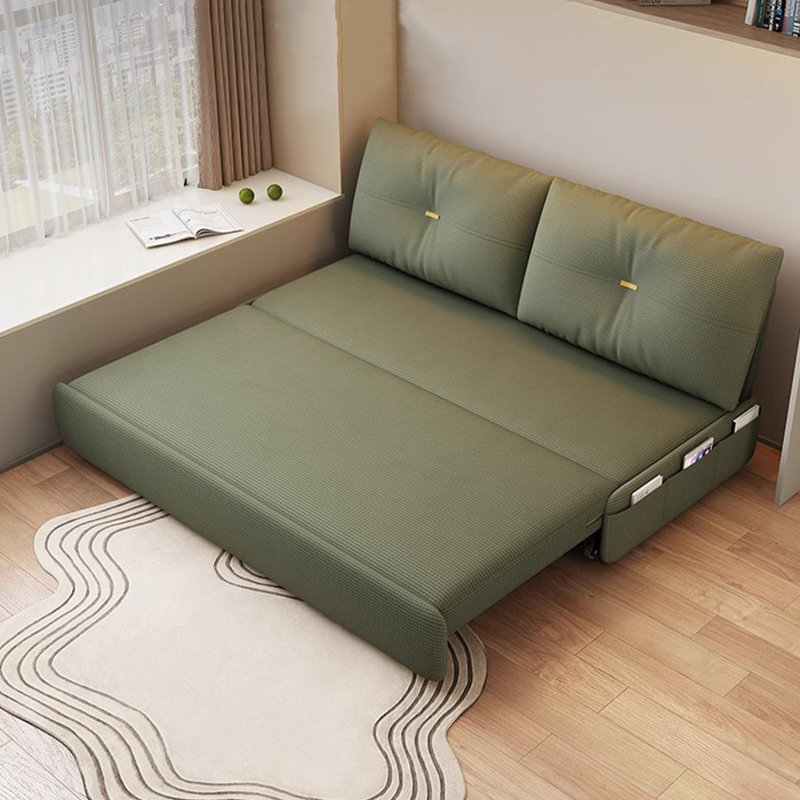 Minimalist Modern Flannel Extendable Living Room Sofa