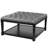 35" Square Velvet Tufted Cocktail Ottoman Coffee Table - Upholstered Storage Ottoman-933831971