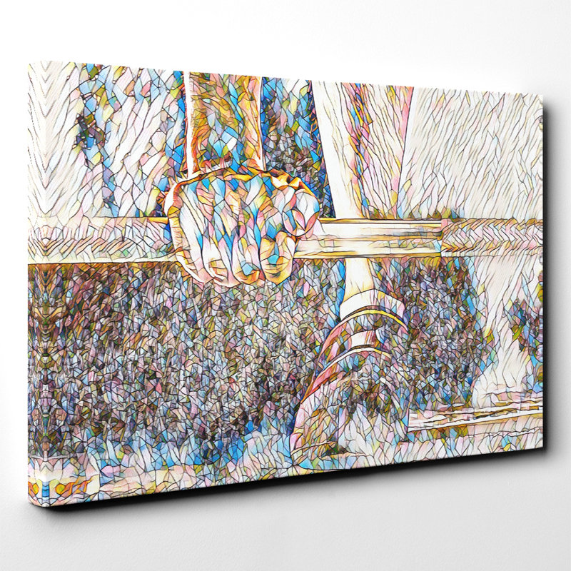 Body Building Fitness Weights - Wrapped Canvas, 50cm H x 76cm W