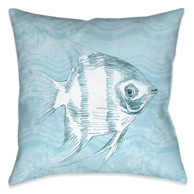 Ocean Wave Polyester Throw Pillow