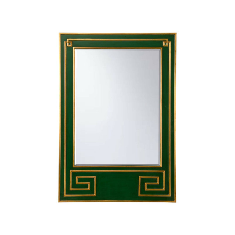 Greek Hall Mirror, Green/Gold