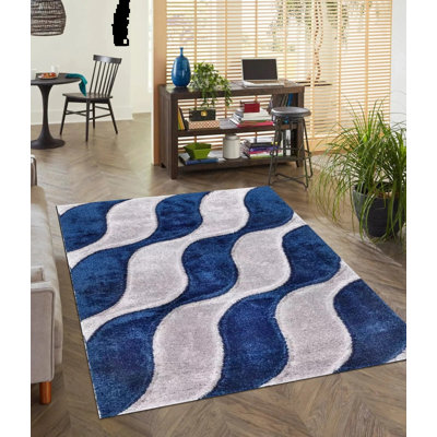 Geometric Shag Area Rug