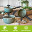Presitge Eco Plant Based Non Stick 4 Piece induction Saucepans with Toughened Glass Lids (16/18/20cm) and 1 X 24cm Non-Stick induction Frypan - Recycled and Recyclable, Pfoa Free