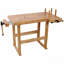 40" Wood Workbench, Heavy Duty Woodworking Bench With Adjustable Handle, 330lbs Load Capacity Woodworking Table Work Bench With Storage For Garage, Workshop, Home Storage
