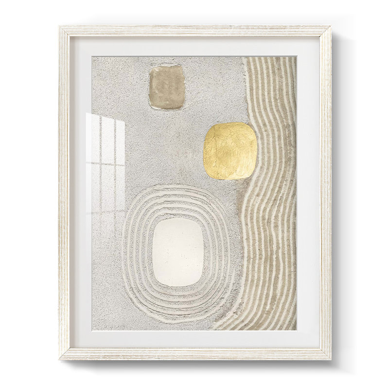 Golden Ishi II - impression encadrée, H 28,5 po x l 20,5 po, Blanc