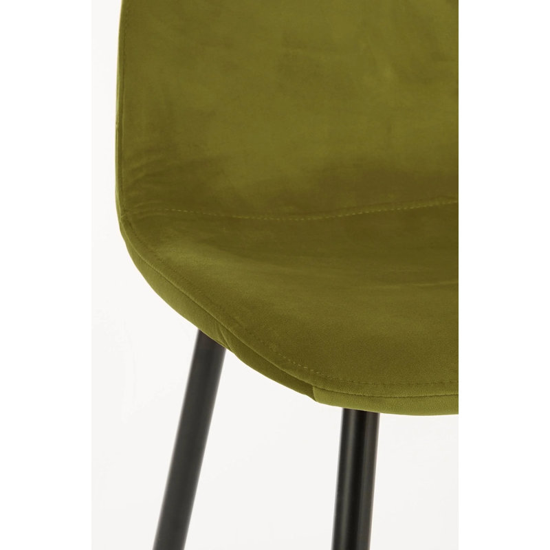 Aarilynn 40cm H Velvet Upholstered Side Chair, Green