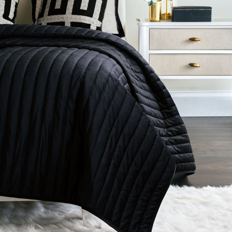 Dominique Velvet Coverlet, King Coverlet/Bedspread