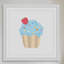 « blue petits gâteaux » par diana alcala, reproduction d’art encadrée-17946371